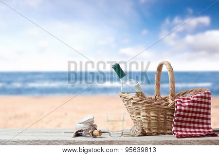 Picnic For One Person At The Sea