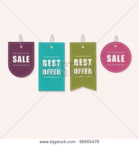 Vector -  colorful sale tag for discount shop