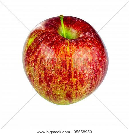 Red Fuji Apple On White Background