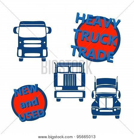 Vector Illustration Design Banner For Hevy Truck