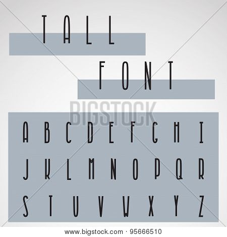 Tall Thin Font