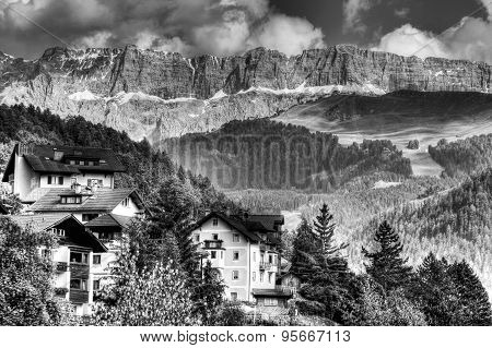 Sella group mountain, Dolomites, Italy