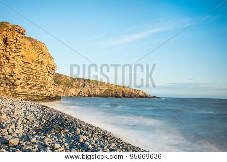 Landscape Picture Of A Beach In Wales