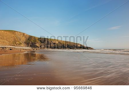 Landscape Picture Of A Beach In Wales