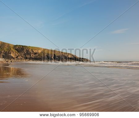 Landscape Picture Of A Beach In Wales