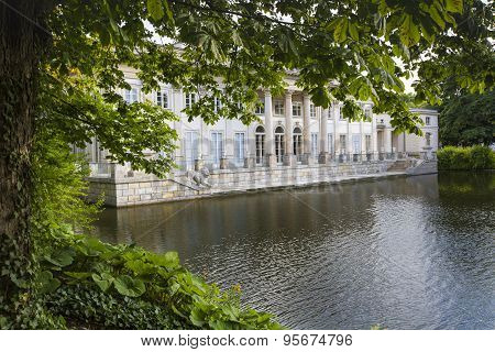 The Lazienki Palace In Lazienki Park, Warsaw. Lazienki Krolewskie. Poland