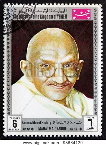 Postage Stamp Yemen 1969 Mahatma Gandhi