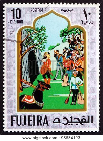 Postage Stamp Fujeira 1967 Ali Baba And The Forty Thieves