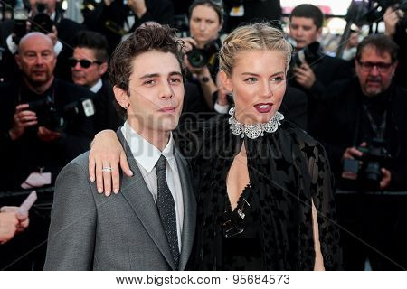 Xavier Dolan and Sienna Miller attend the 'Carol' premiere during the 68th annual Cannes Film Festival on May 17, 2015 in Cannes, France. 