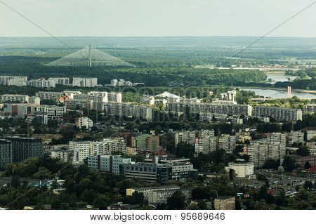 aerial view of Wroclaw town in Poland