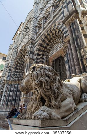 Genoa Cathedral In Italy