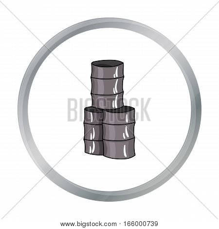 Barricade from barrels icon in cartoon design isolated on white background. Paintball symbol stock vector illustration. - stock vector