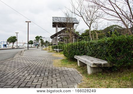 bench or waiting area in Nokonoshima Island Fukuoka, Japan