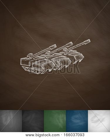 tanks icon. Hand drawn vector illustration. Chalkboard Design