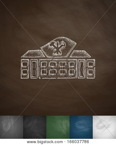 house icon. Hand drawn vector illustration. Chalkboard Design