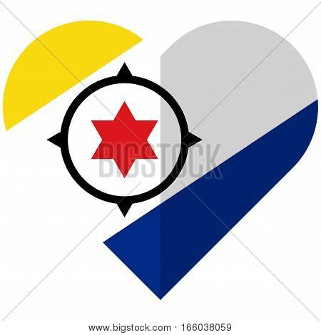 Bonaire Flat Heart Flag