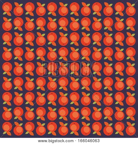 colorful orange pattern with apples for the background