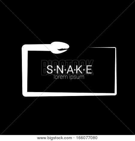 vector snake simple logo design element. danger snake icon. viper symbol