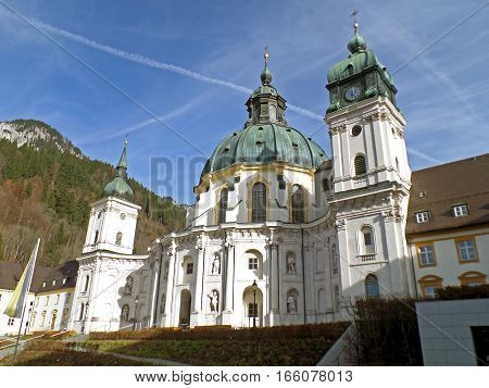 Gorgeous Rococo Church of Ettal Abbey or Kloster Ettal in Garmisch-partenkirchen, Bavaria, Germany