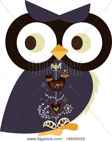 peu décorée d'hibou