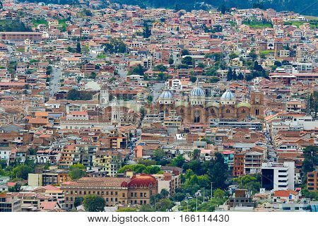 the city of Cuenca Ecuador seen from above