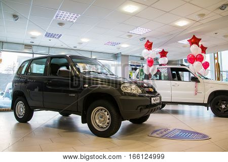 Showroom Of Dealership Chevrolet And Car In It In Kirov City In 2016