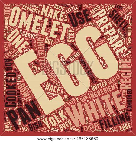 How to Make an Omelet text background wordcloud concept