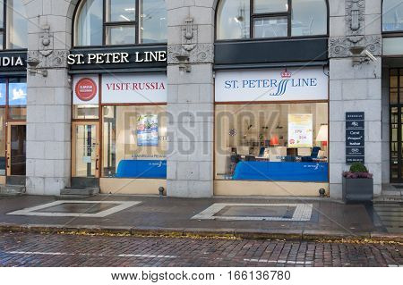 Helsinki, Finland - October 25:the Brisk Movement Of People On The Street Of Helsinki,finland-octobe