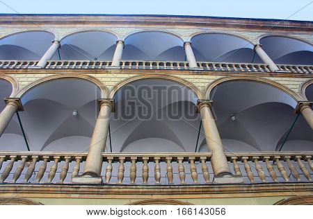 Famous  sightseeng in Lviv - Italian yard, Ukraine