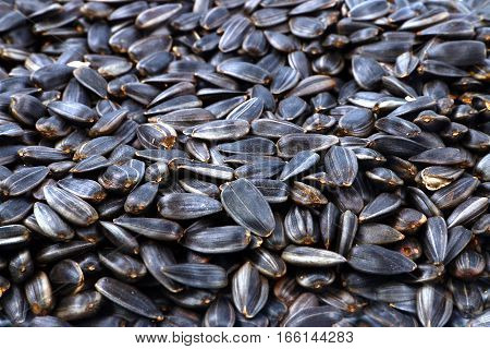 large fresh roasted sunflower seeds as part of the raw materials for the preparation of oil