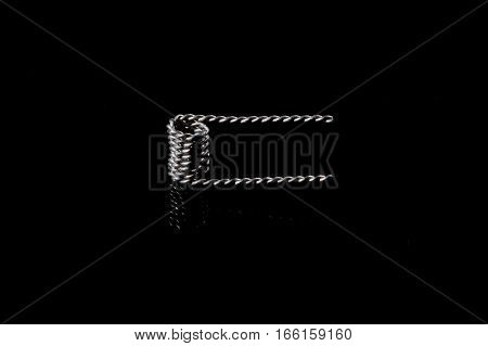 vape coil kanthal black isolated for cigarette