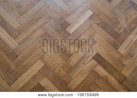 Herringbone Parquet Floor - Old Wooden Floor