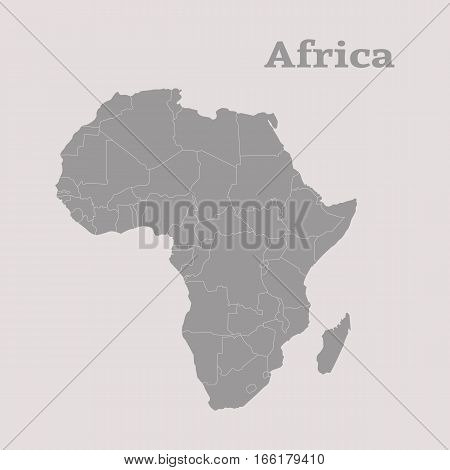 Outline Map Africa. Vector &amp; Photo (Free Trial) | Bigstock
