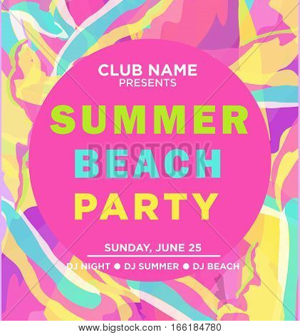 Web Banner Or Print Poster For Summer Beach Party