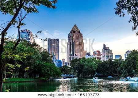 Bangkok, Thailand - November 27, 2016 : Lumpini Park