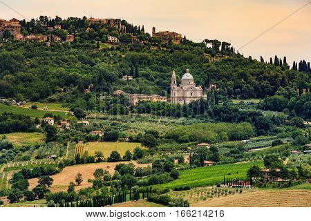 Montepulciano In The Region Of Siena In Italy