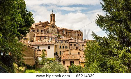 Exterior View Of Buildings In The Medieval And Renaissance Town Montepulciano