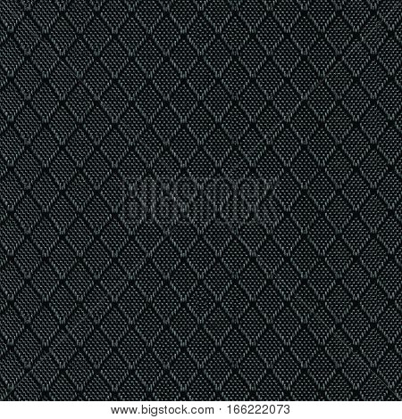 Black Nylon Fabric Background Texture, Large Detailed Textured Macro Closeup Pattern, Textile Copy Space