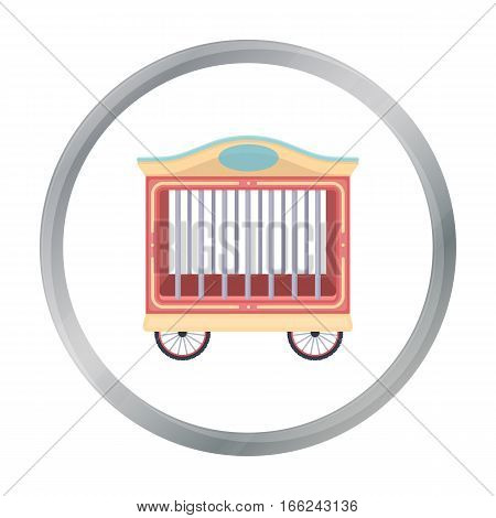 Circus wagon icon in cartoon style isolated on white background. Circus symbol vector illustration. - stock vector