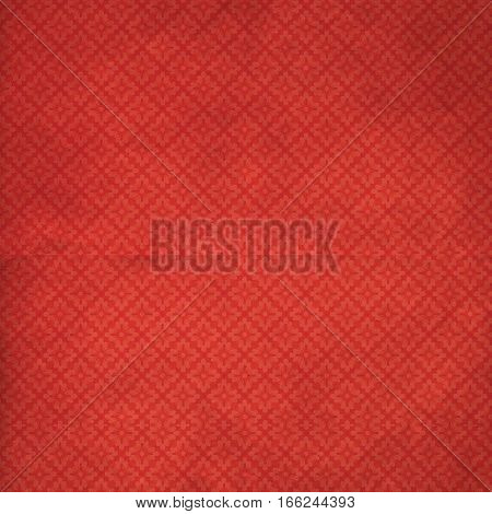 Vintage Textured Background with Orange Red Pattern