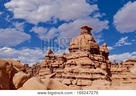 Hoodoos and pinnacles. Goblins Valley State Park. San Rafael Desert. Hanksville. Utah. United States.