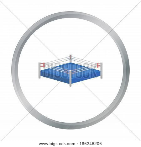 Boxing ring icon in cartoon style isolated on white background. Boxing symbol vector illustration. - stock vector