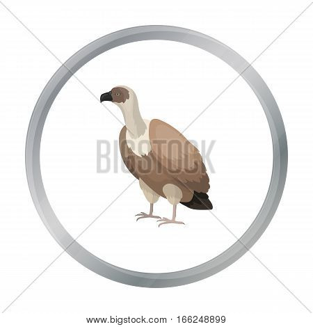 Vulture icon in cartoon style isolated on white background. Bird symbol vector illustration. - stock vector