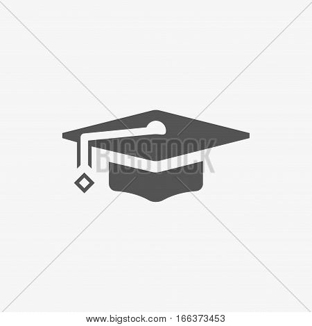 Graduation cap icon stock vector illustration flat design