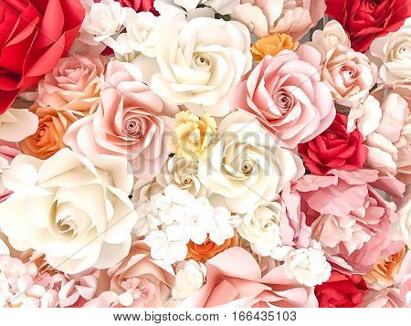 Roses background for valentine's day and love