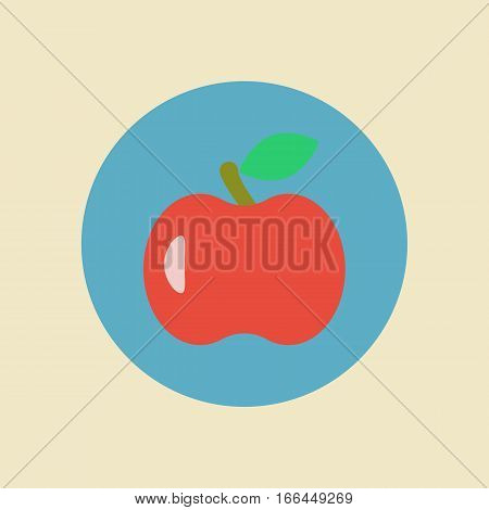 apple icon. flat apple icon. apple vector EPS10 editable