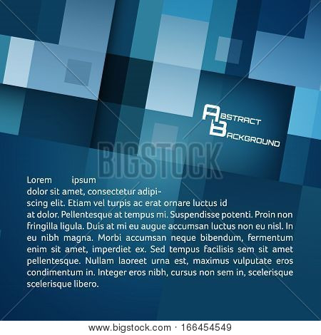 Square Vector Geometric Background With Place For Your Content.