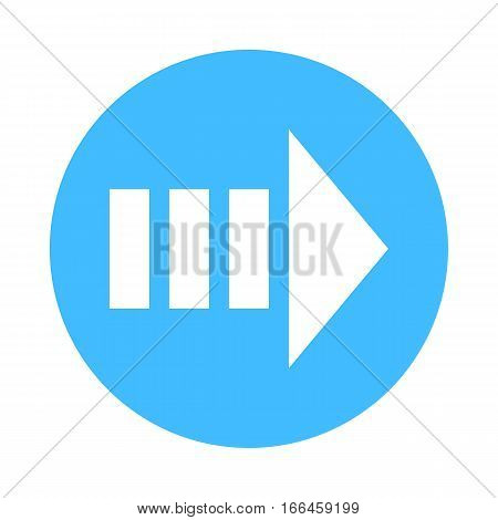 Arrow Sign Direction Icon Circle Button Flat Style