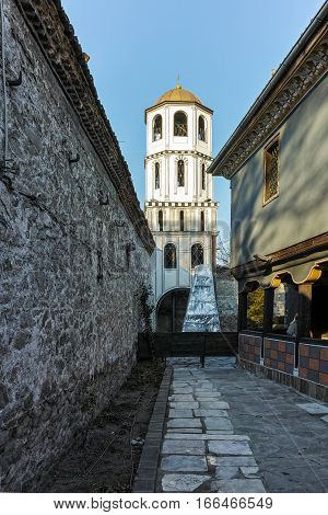 PLOVDIV, BULGARIA - JANUARY 2 2017: St. Constantine and St. Elena church from the period of Bulgarian Revival in old town of Plovdiv, Bulgaria