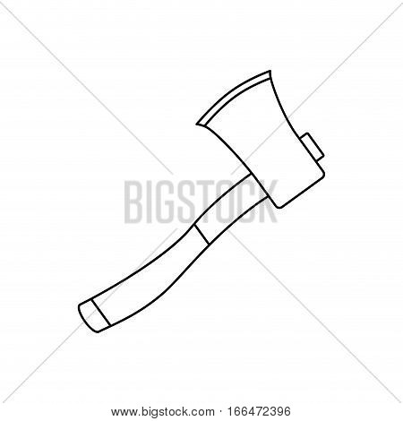 contour line monochrome with ax vector illustration